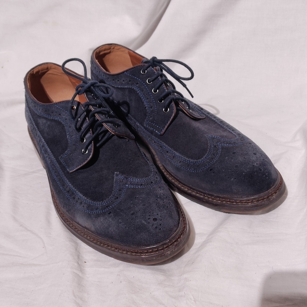Nordstrom Men's Shop Men's 12 M Blue Suede American Classics Wingtip Oxford